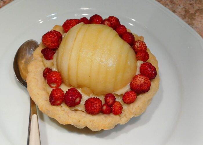 tartelette peche blanche fraise des bois